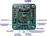 Драйвер шагового двигателя L298N напряжение 5В модуль для Arduino, фото 5