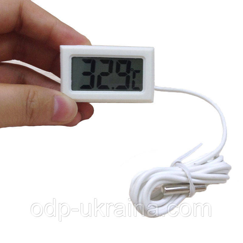 Термометр цифровой с выносным датчиком (Белый)