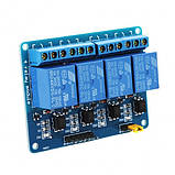 Модуль Реле 4х канальное 5 Вольт 10 Ампер для Arduino, фото 3