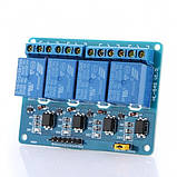 Модуль Реле 4х канальное 5 Вольт 10 Ампер для Arduino, фото 4